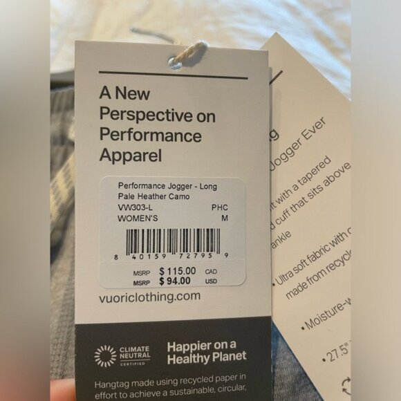 Vuori joggers, gray camo, size M - Picture 6 of 7